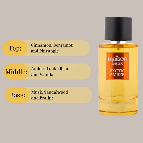 Hamidi MAÎSON LUXE EXOTIC AMBER EDP Perfume - 110ML (Inspired by Kilian - Angels' Share)