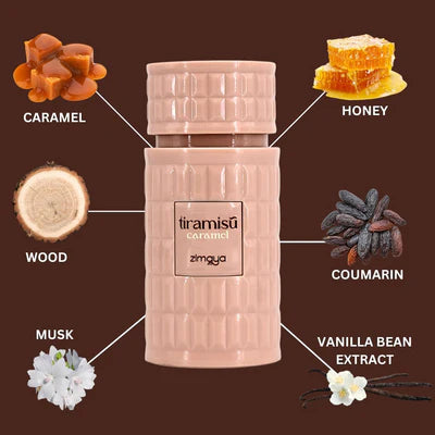 Tiramisu Caramel Eau De Parfum Spray 100ML (3.4 OZ) by Zimaya