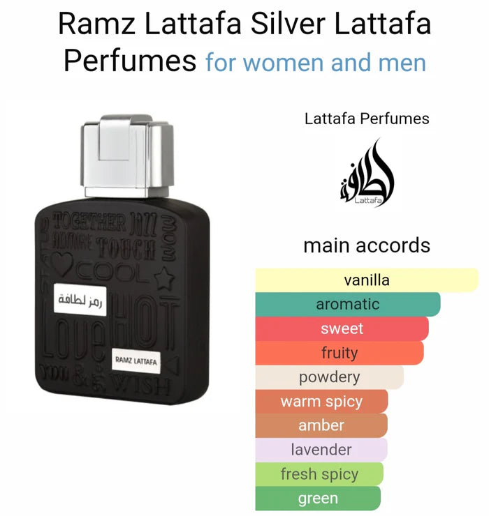 Ramz Lattafa Silver EDP - 100ML By Lattafa