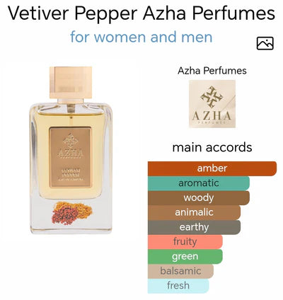 Vetiver Pepper EDP 100ml by AZHA Perfumes | Premium Collection