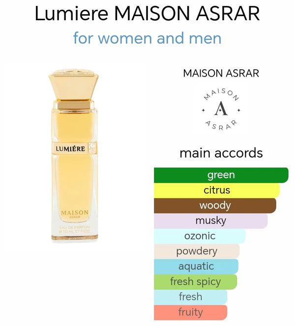 Maison Asrar LUMIERE EDP Perfume 110ml | Inspired by Erba Pura Xerjoff