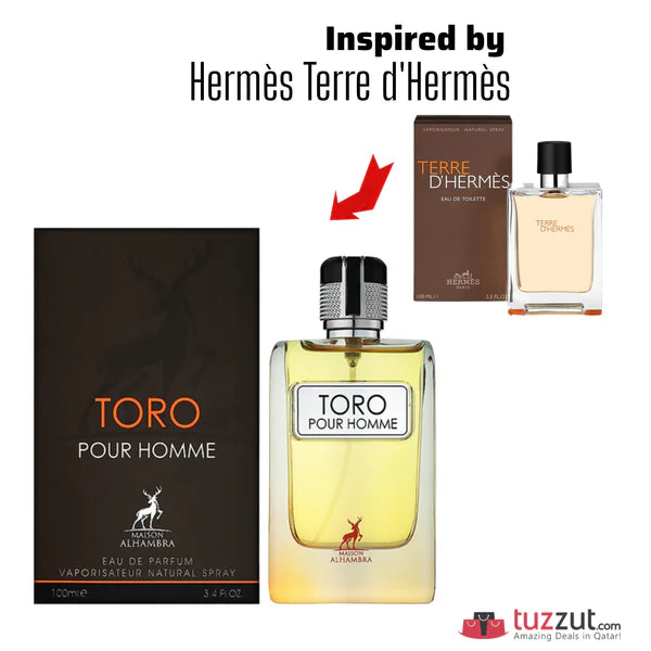 Maison Alhambra Toro Pour Homme EDP Spray 100ml | Inspired by Hermès Terre d'Hermès