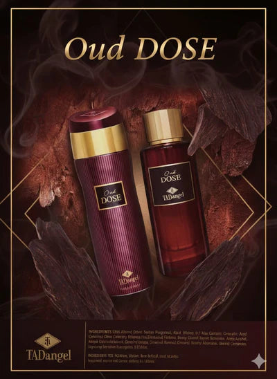TAD Angel Oud Dose EDP 100ml Perfume& Body Spray 200ml Gift Set