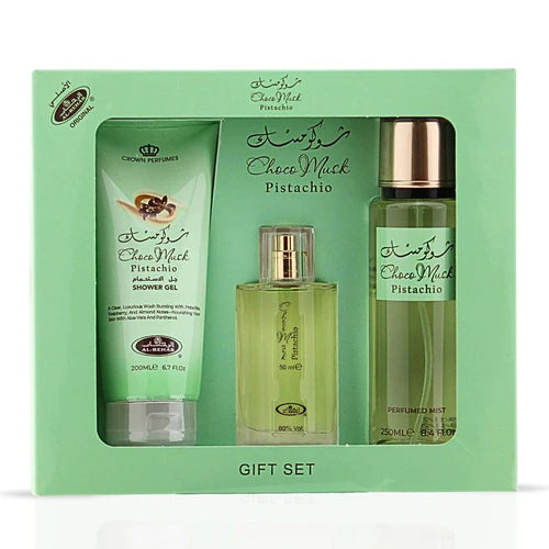 Choco Musk Pistachio 3-Piece Perfume Gift Set by Al Rehab