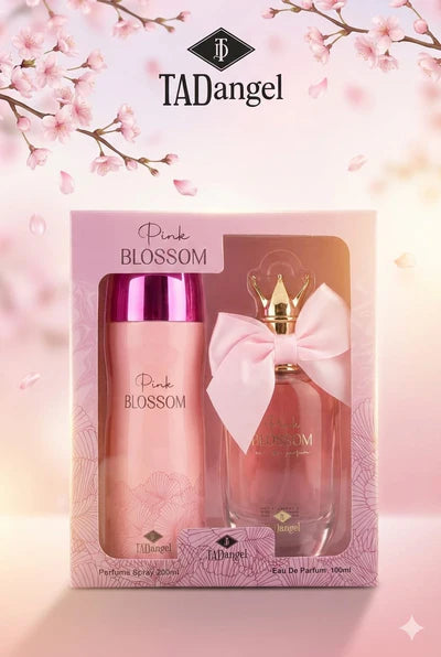 TAD Angel Pink Blossom EDP 100ml Perfume& Body Spray 200ml Gift Set