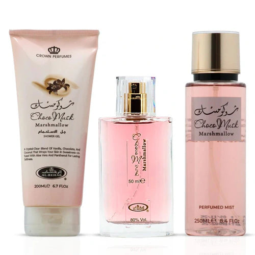 Choco Musk Marshmallow 3-Piece Perfume Gift Set by Al Rehab