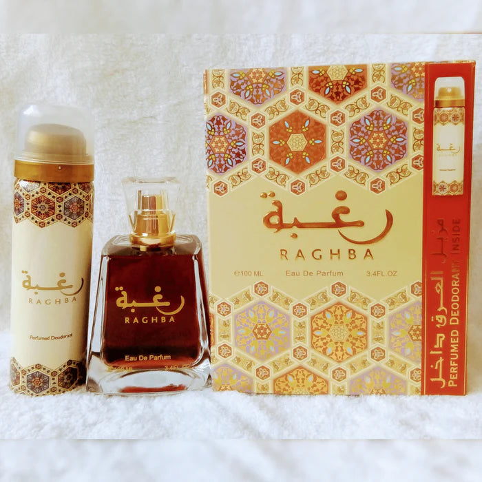 Raghba Unisex Perfume EDP - 100ML (3.4oz) W Deo By Lattafa