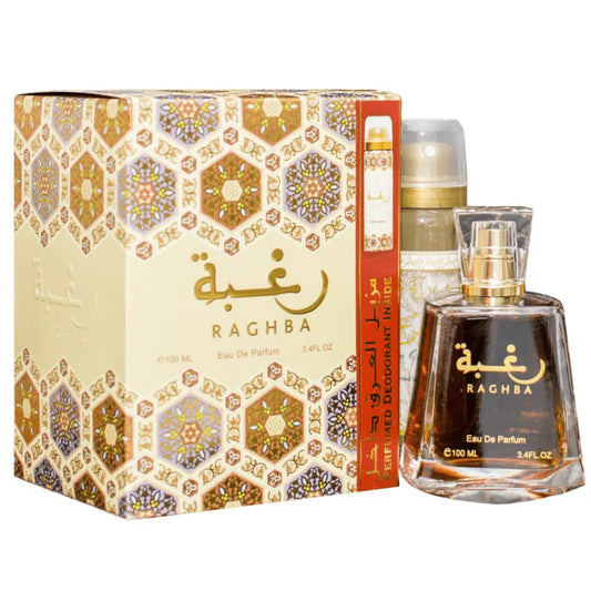 Raghba Unisex Perfume EDP - 100ML (3.4oz) W Deo By Lattafa