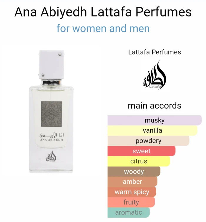 Ana Abiyedh EDP Perfume - 60ML(2.04 Oz) By Lattafa