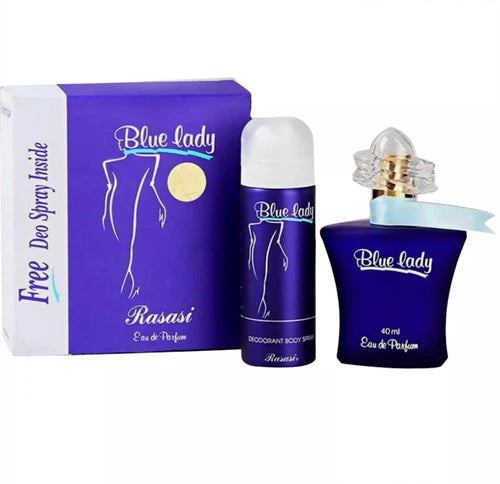 Rasasi Blue Lady EDP With Deo Spray 40 ml