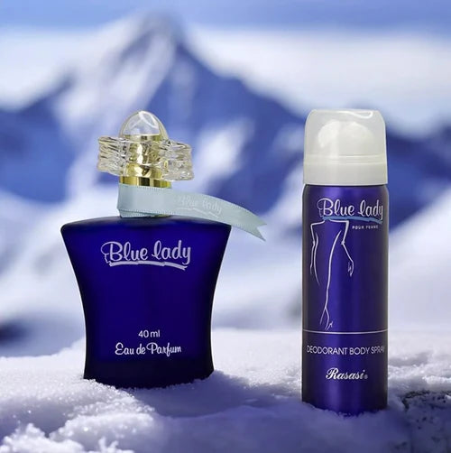 Rasasi Blue Lady EDP With Deo Spray 40 ml