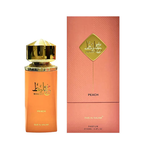 KHALEET Peach EDP 100ml Perfume by Oud Al Salam | Soft. Radiant. Lusciously Fruity