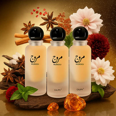 3 Pcs Murooj EDP 80ml Perfume By Caliph | Inspired by Ahmed Al Maghribi Marj