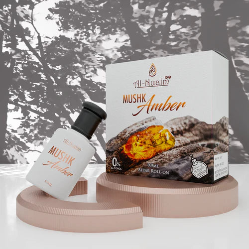 Al Nuaim Musk Amber 9.9ML Attar Roll-On Perfumed Oil