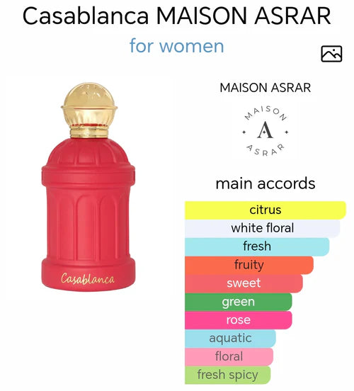 Maison Asrar CASABLANCA – EDP 100ml - Inspired by English Pear & Freesia Jo Malone London