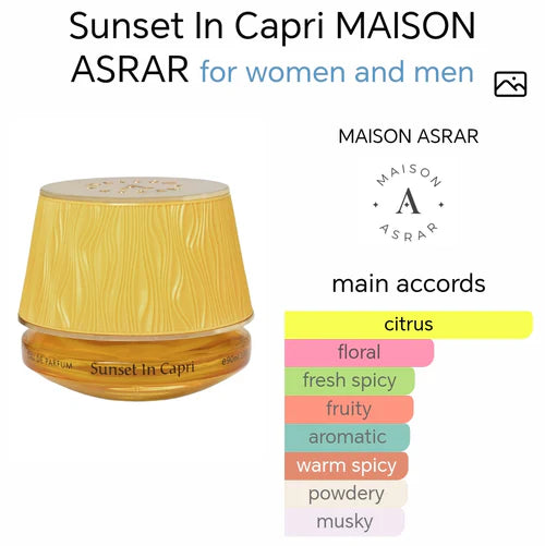 Maison Asrar SUNSET IN CAPRI - EDP 90ml Unisex Perfume | Inspired by Symphony Louis Vuitton