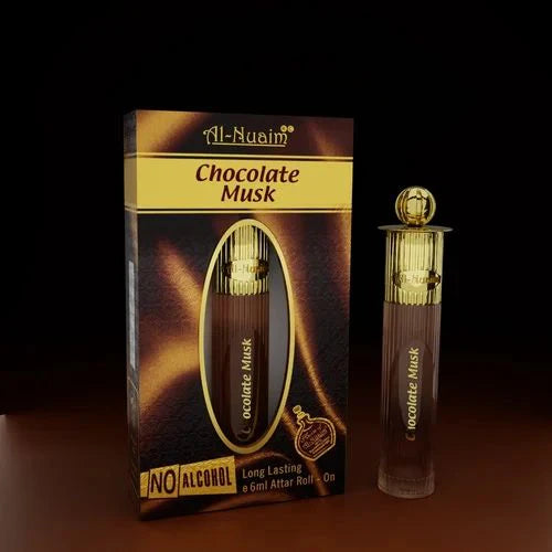 Al Nuaim Chocolate Musk Non-Alcoholic Attar Roll On 6ml