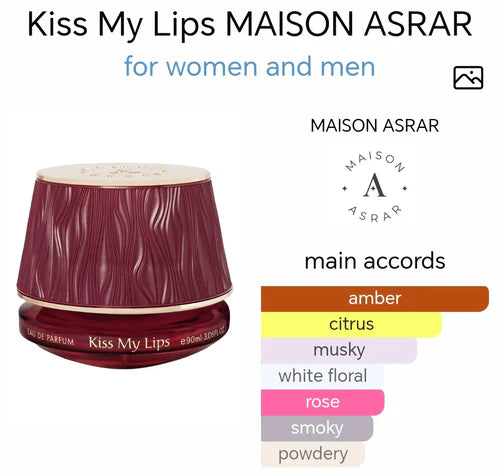 Maison Asrar KISS MY LIPS – EDP 90ml | Inspired by Mille et Une Roses Lancôme