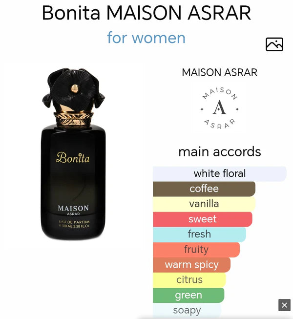 Maison Asrar BONITA – EDP 100ml | Inspired by Black Opium Yves Saint Laurent