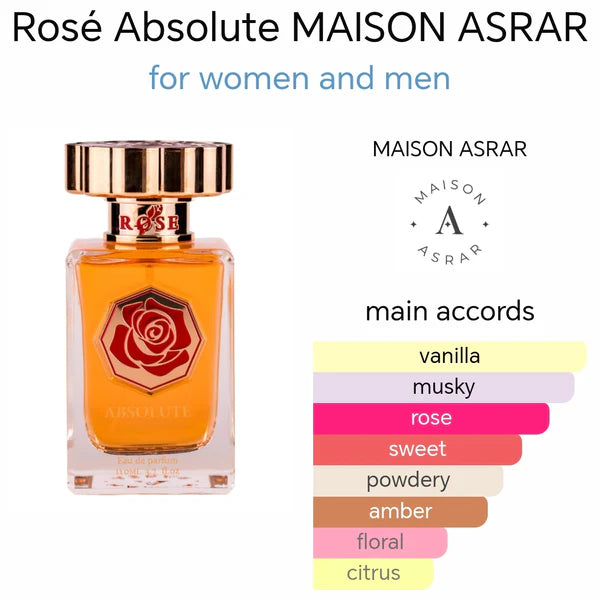 Maison Asrar ROSÉ ABSOLUTE – EDP 110ml | Inspired by Roses Vanille Mancera