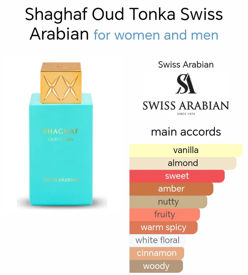 Shaghaf Oud Tonka EDP 75ml Perfume by Swiss Arabian